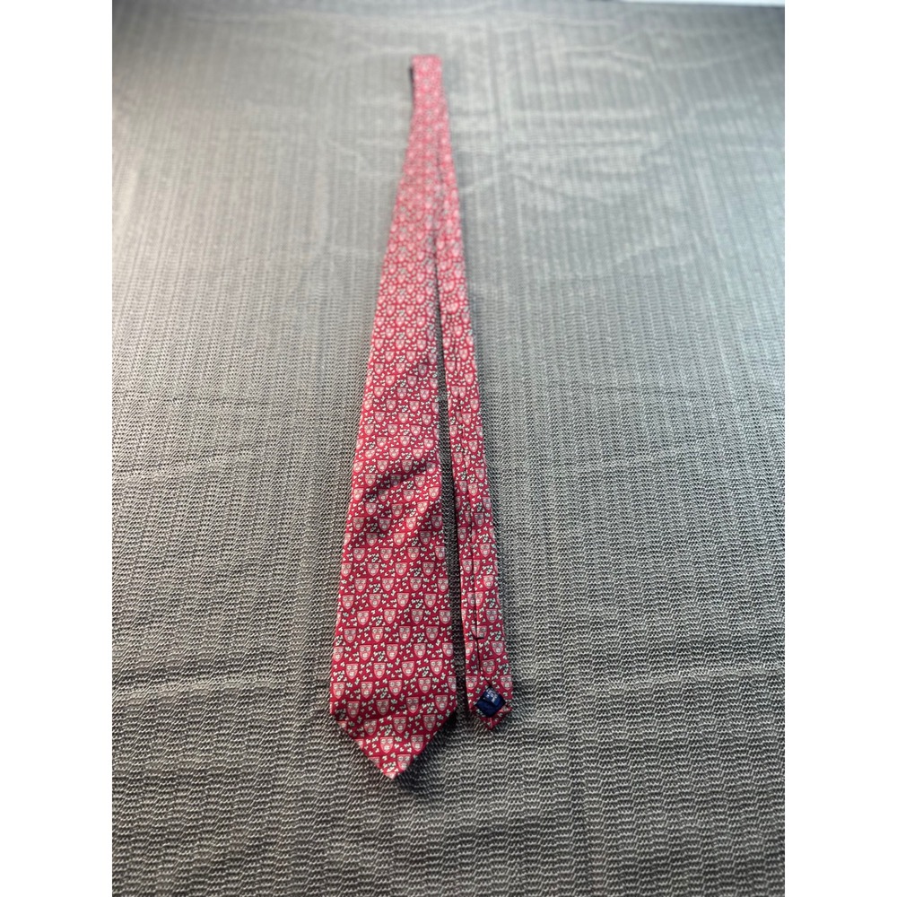 Vineyard Vines Harvard University Silk Tie Red Crest Ivy Leaf Collegiate Mens